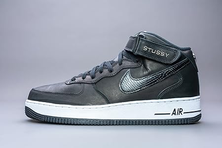 Amazon.com | Nike Men's Air Force 1 Mid shoes, Black/Black
